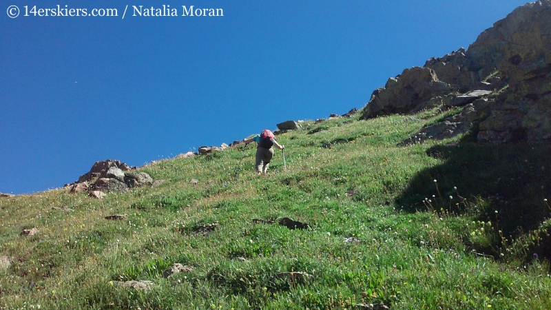 Climing Mount Valhalla in the Gore Range. 