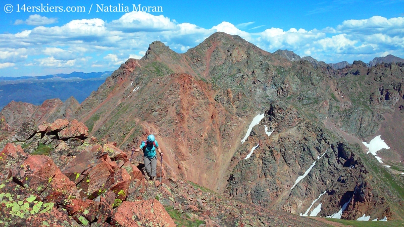 Climbing Grand Traverse Peak. 