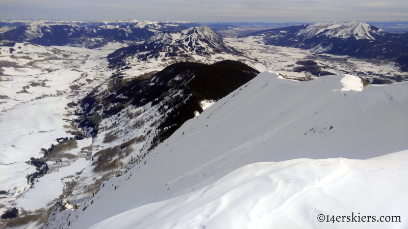 Gothic Mountain East Face backcountry skiing. 