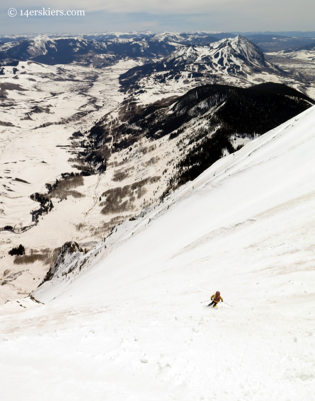 Ben McShan skiing Gothic East Face