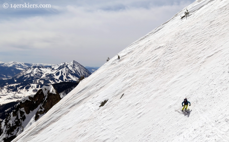 Jenny Veilleux skiing Gothic East Face