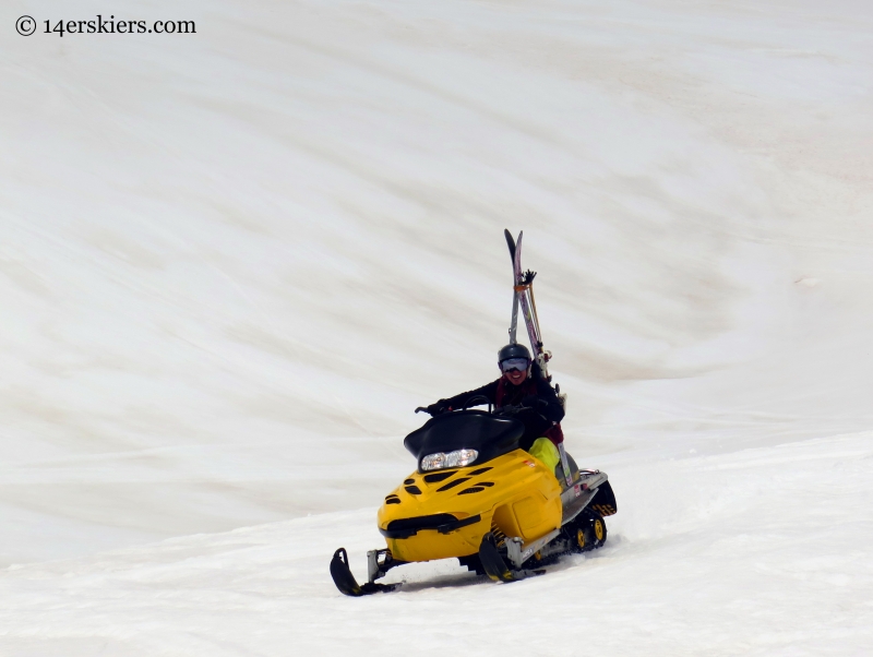 Jenny with her snowmobile