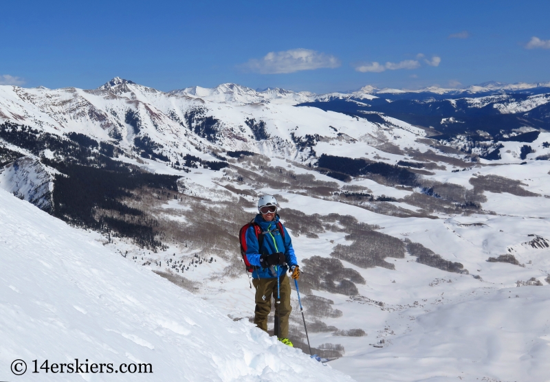 Frank Konsella backcountry skiing Gothic Mountain.
