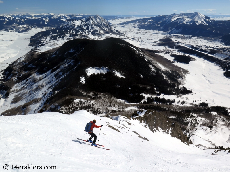 Jomah Fangonlino backcountry skiing on Gothic Mountain.