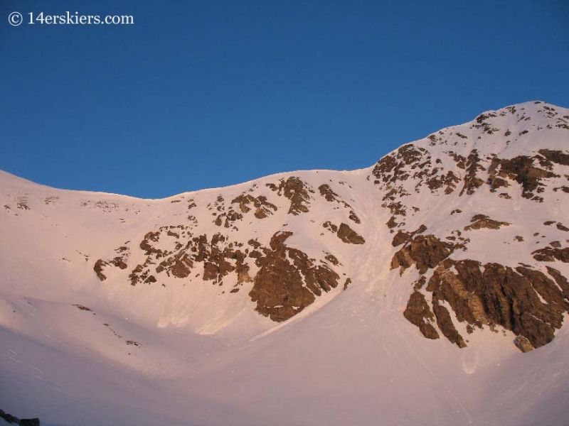 Torreys Peak just after sunrise. 