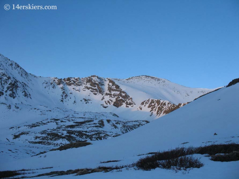 Grays Peak just after sunrise. 