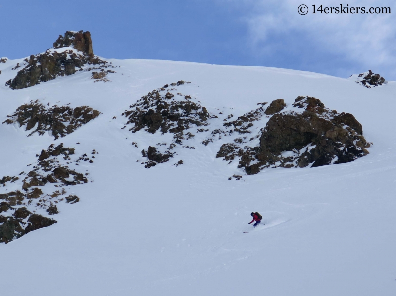 Skiing near Green Wilson Hut