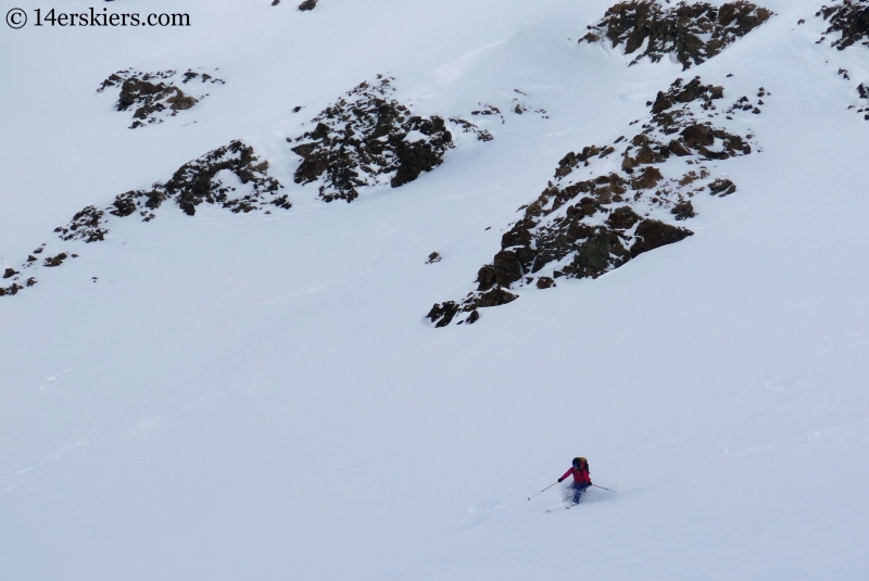 Skiing near Green Wilson Hut