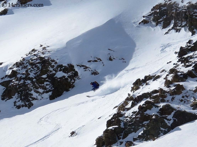 Skiing near Green Wilson Hut