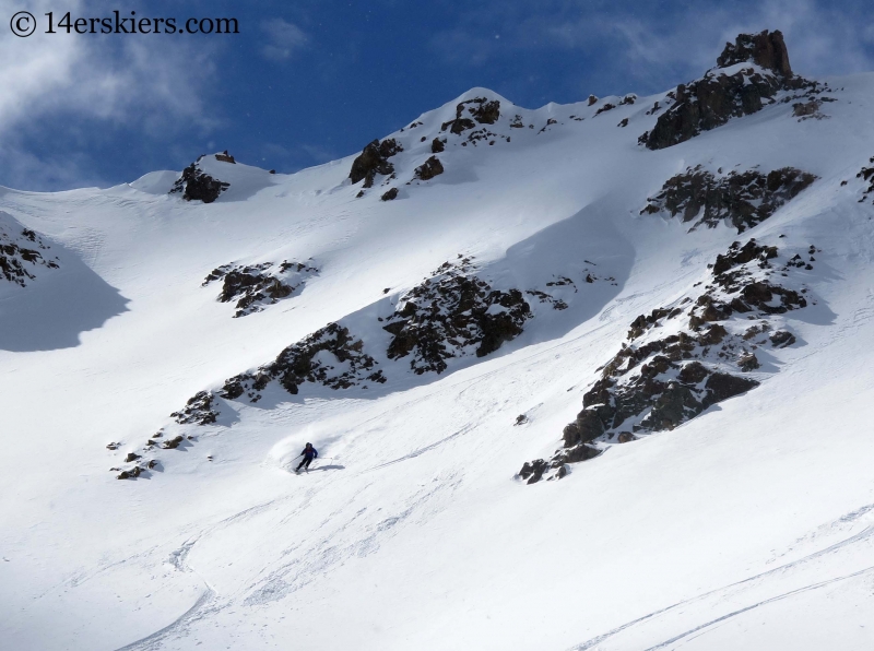 Skiing near Green Wilson Hut