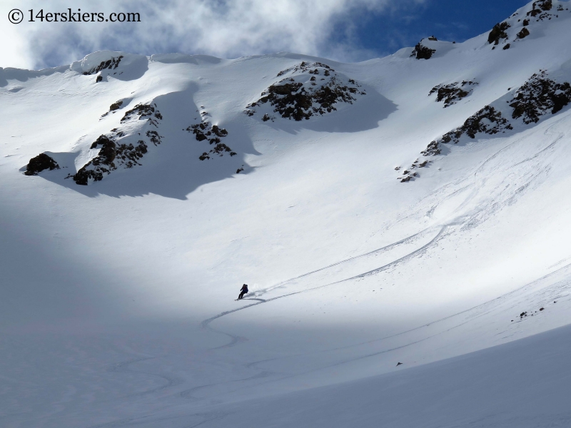 Skiing near Green Wilson Hut