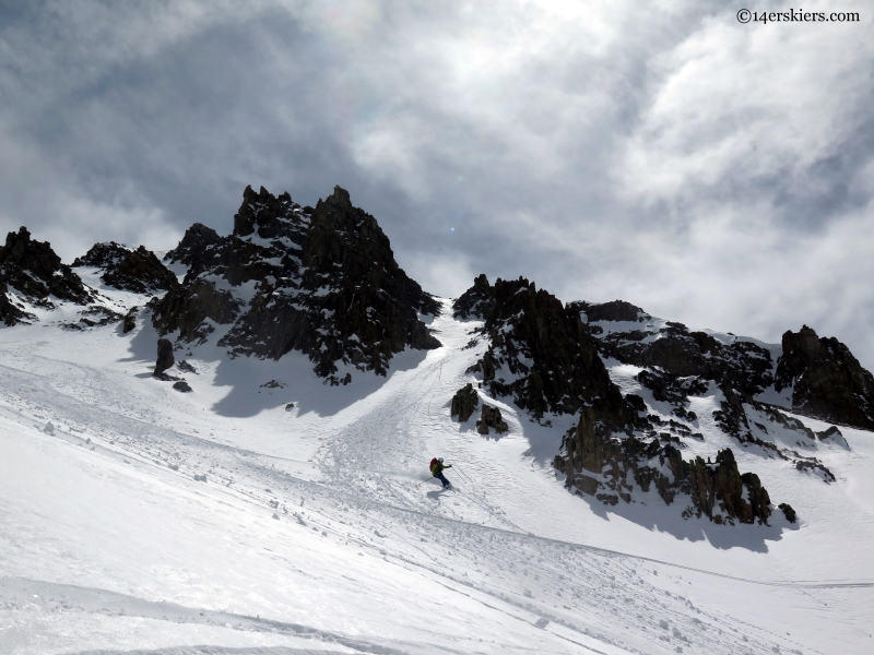 Jordan White skiing