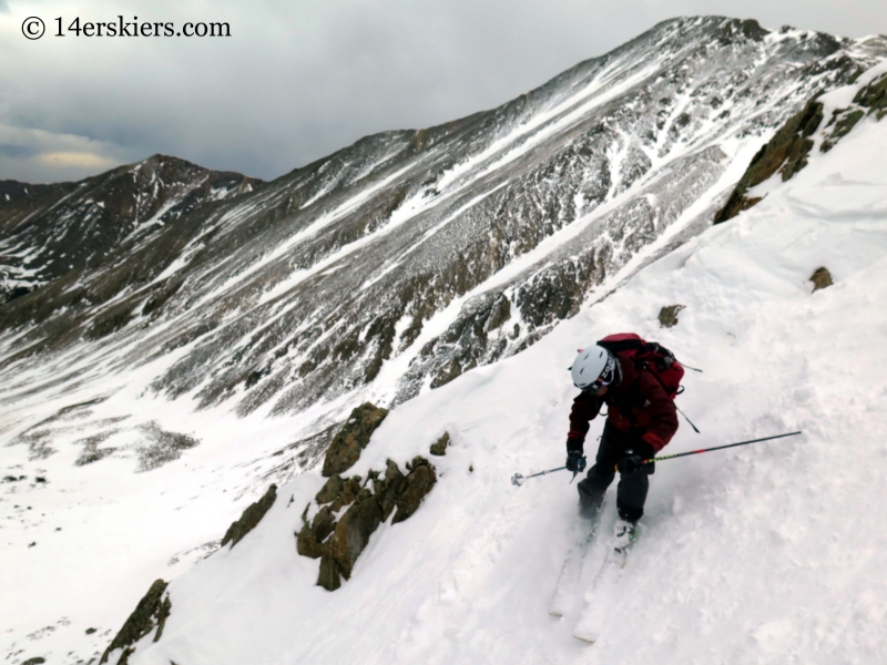 Frank Konsella backcountry skiing on Grizzly Peak.  