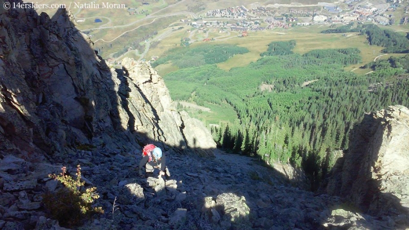 Approaching Guides Ridge on Mount Crested Butte