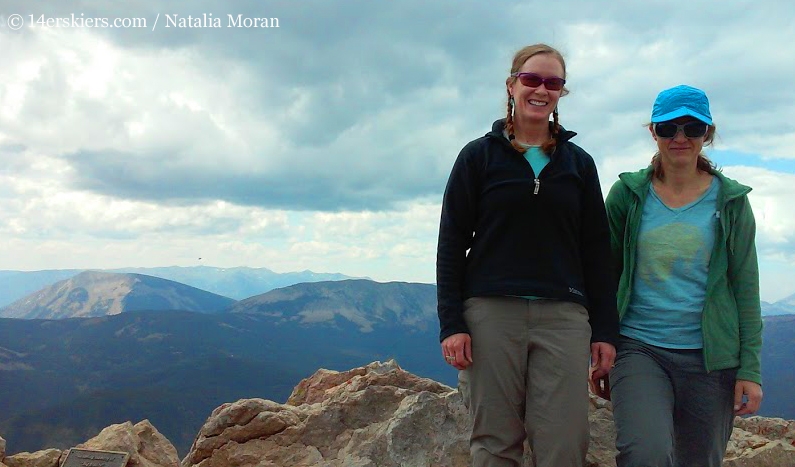 Brittany Konsella and Natalie Moran on summit of Mount Crested Butte.