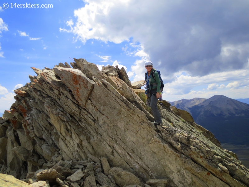 Natalia Moran near the summit of Mount Crested Butte.