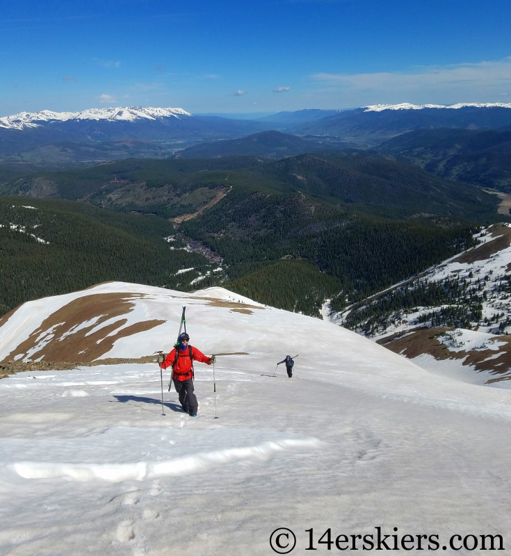 Backcountry skiing Mount Guyot