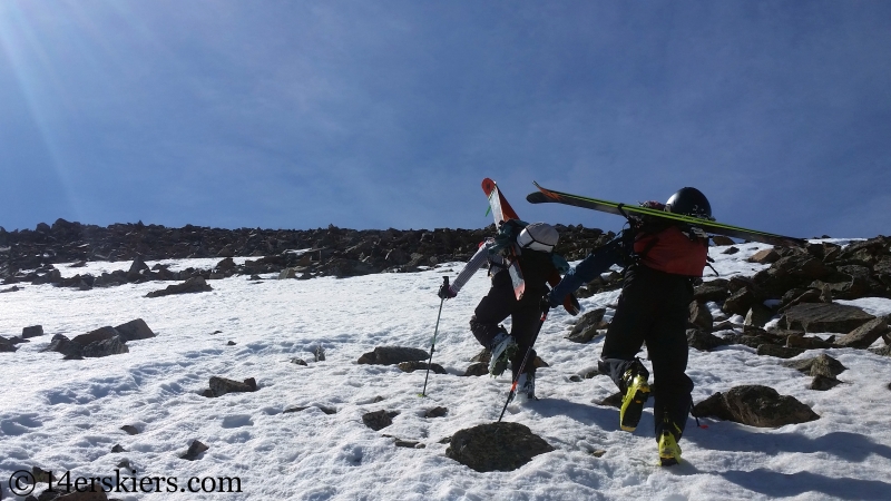 Backcountry skiing Mount Guyot