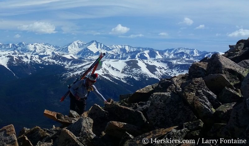 Backcountry skiing Mount Guyot