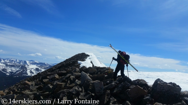 Backcountry skiing Mount Guyot