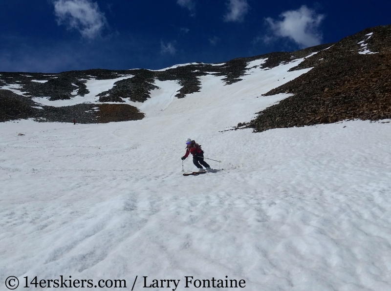 Backcountry skiing Mount Guyot