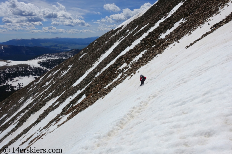 Backcountry skiing Mount Guyot