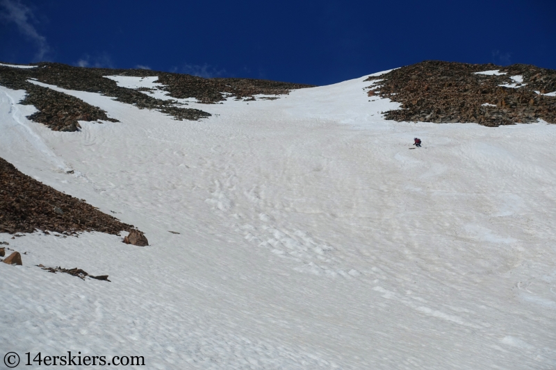 Backcountry skiing Mount Guyot