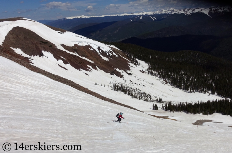 Backcountry skiing Mount Guyot