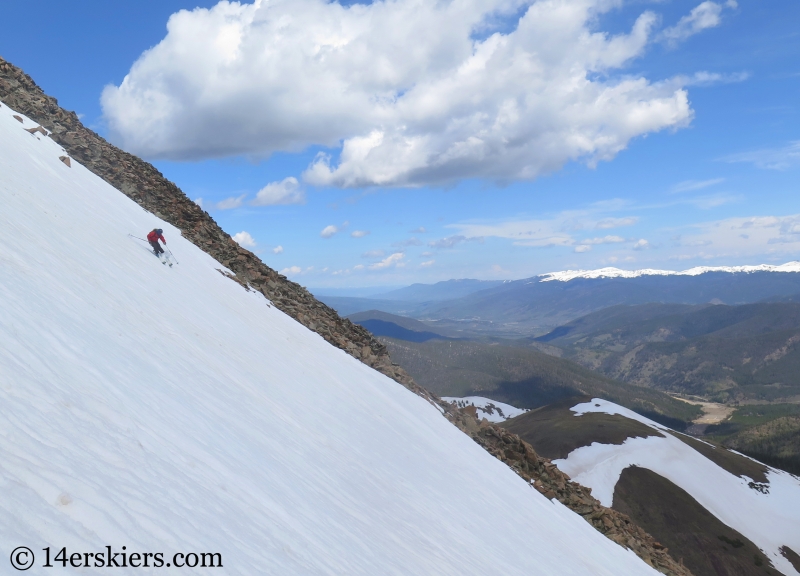 Backcountry skiing Mount Guyot