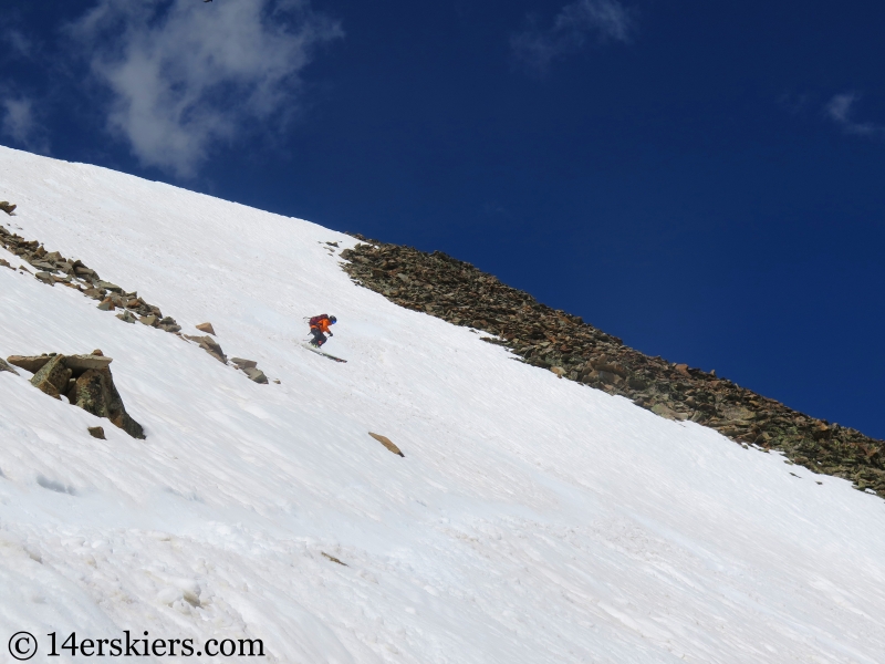 Backcountry skiing Mount Guyot