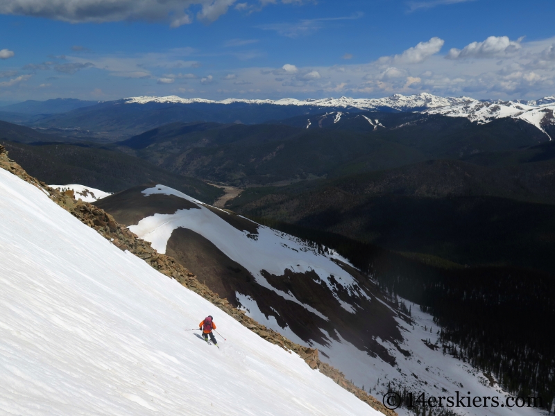 Backcountry skiing Mount Guyot