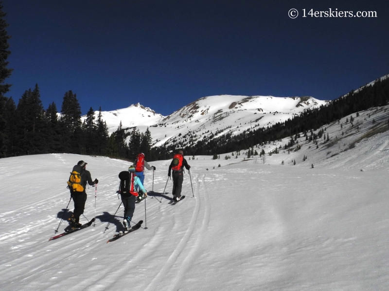 Backcountry skiing in Colorado. 