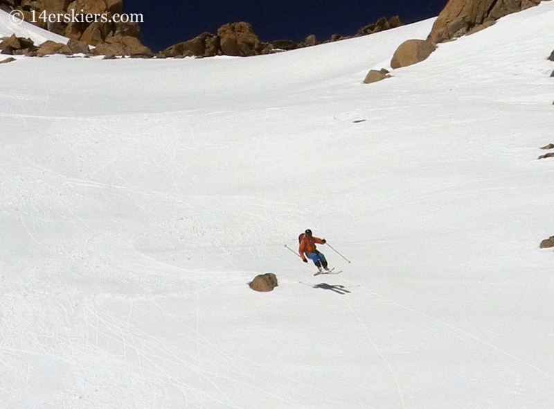 Gary Fondl backcountry skiing on Hagar Mountain.