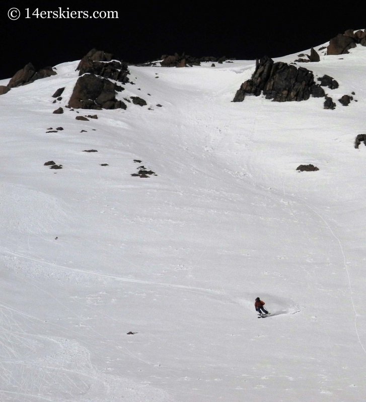 Gary Fondl backcountry skiing on Hagar Mountain.