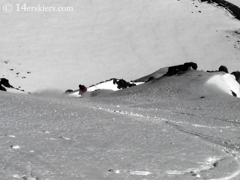 Gary Fondly backcountry skiing on Hagar Mountain. 