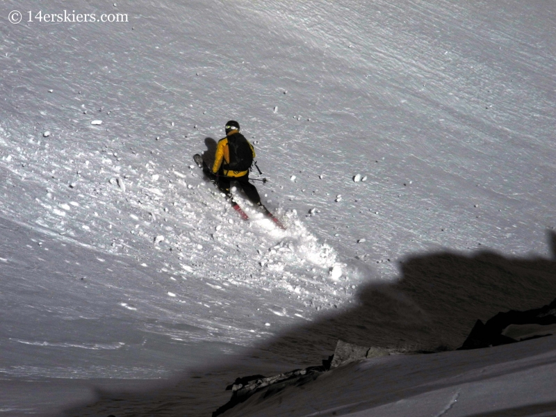 Dan backcountry skiing on Hagar Mountain. 