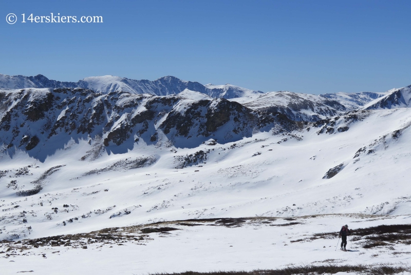 Frank Konsella skinning to Hagar Mountain.