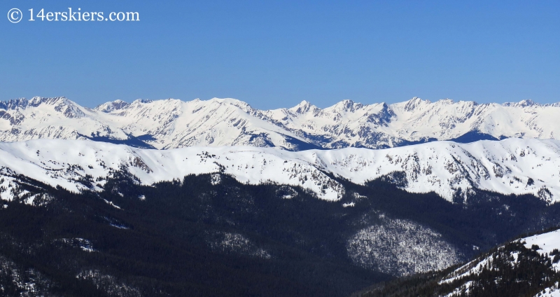 Gore Range seen from Hagar Mountain. 