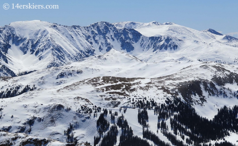 Loveland ski area seen from Hagar Mountain. 