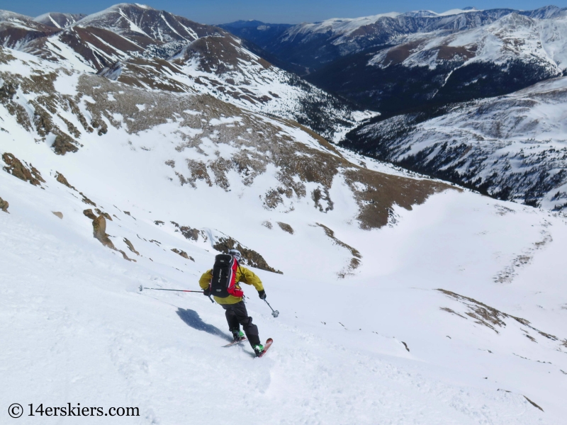 Frank Konsella backcountry skiing on Hagar Mountain. 