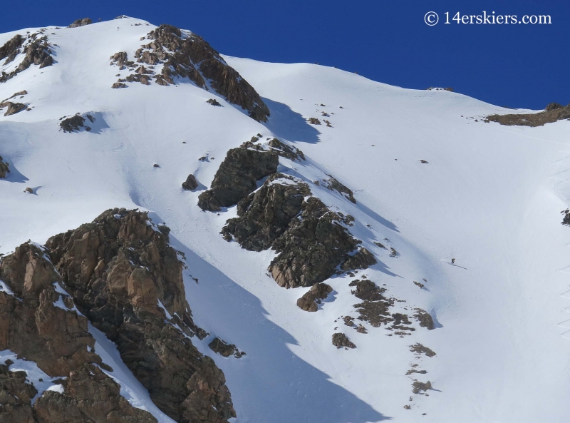 Dan backcountry skiing on Hagar Mountain. 