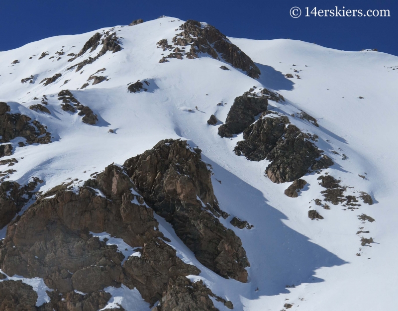 Frank Konsella backcountry skiing on Hagar Mountain. 