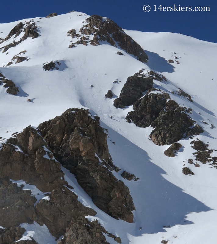 Frank Konsella backcountry skiing on Hagar Mountain. 