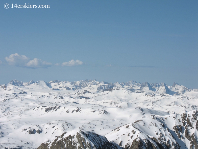 View of San Juans from Handies Peak. 