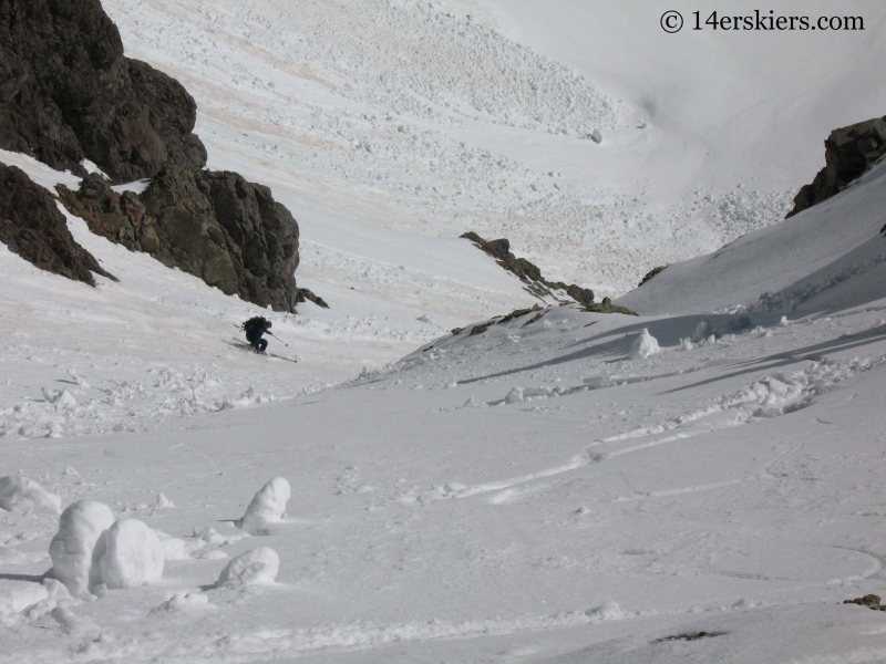 Jordan White backcountry skiing on Handies Peak.