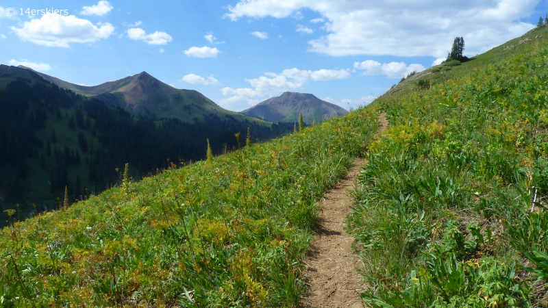 Hiking to Hasley Pass and Frigid Air Pass near Crested Butte, CO.