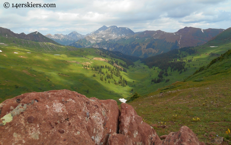 view of Snowmass from Hasley Pass.