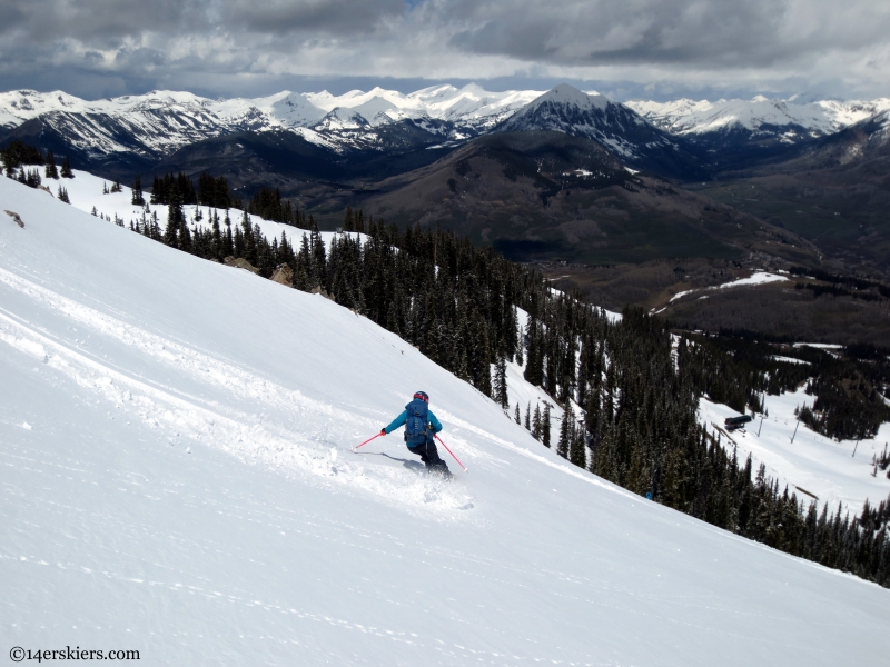 Alex Reidman skiing Headwall