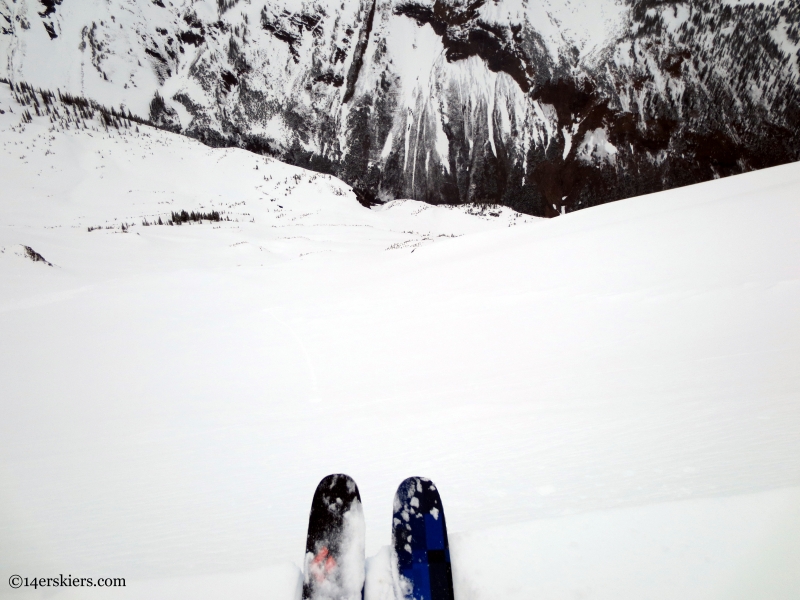 Skiing Purple Mountain near Crested butte