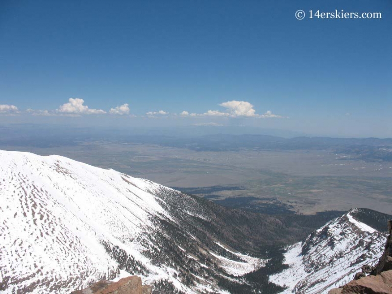 Westcliffe and valley seen from Humboldt Peak. 